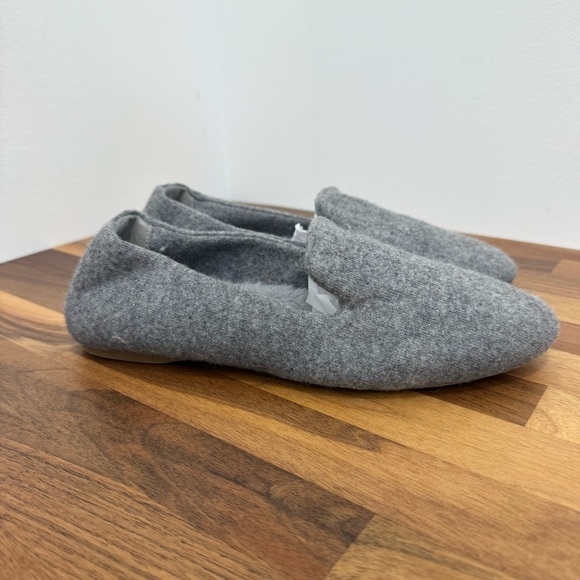Birdies Womens The Starling Gray Wool Faux Fur Lined Smoking Slipper Flat Sz 8 - Picture 1 of 6